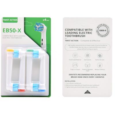 China New Patent Eraser Care Electric Toothbrush Replacement Brush Heads Dismountable For Oral B Toothbrush Heads EB50-P Contrary Action for sale