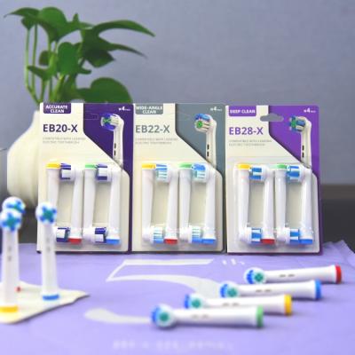 China Household New Arrival Patent 4pcs EB20-X Factory Brush Heads Soft Bristle Toothbrush for sale