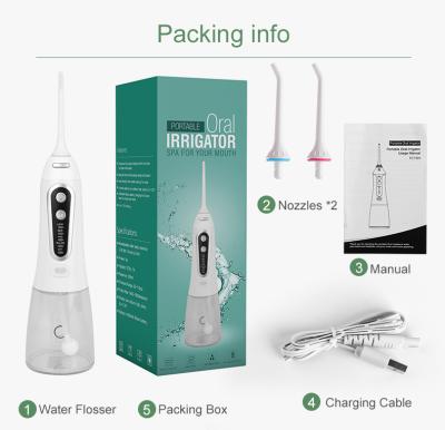 China Portable Floss WF203 Powerful Teeth Cleaner Professional Cordless Water Flosser WF203 Electric Dental Irrigator Travel Oral Bag for sale