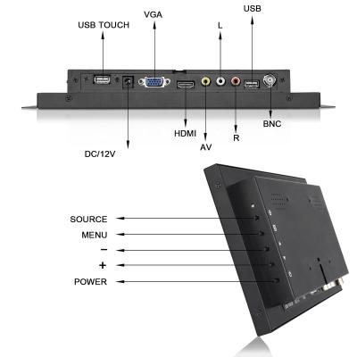 China 10.1inch LED Touch Screen Metal Case Monitor Open Frame Capacitive Touch Screen Show Industrial for sale