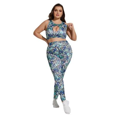 China LIFTJOYS Print Breathable Xxxxxxl Plus Size Athleisure Fitness Gym Yoga Hot Wear 2 Pieces Seamless Clothing for sale