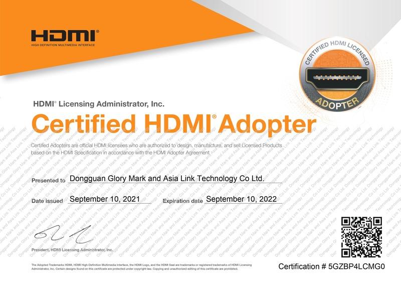 HDMI - Dongguan Glory Mark And Asia Link Technology Co., Ltd.