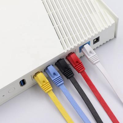 China Cat 6 RJ45 Ultra Thin High Speed ​​Ethernet Cable Flat Markers 1 Meter Ethernet Patch Internet Cable GB-0082 for sale