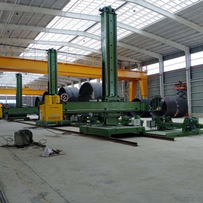 China Welding And Cutting Wind Power Tower Column Boom Welding Manipulator With Adjustable 100T Welding Rotator And SAW Welding Source for sale