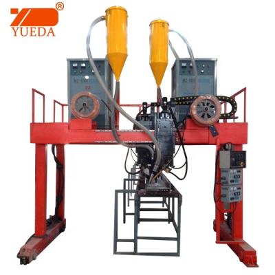 China Factory Yueda Constructural steel H beam submerged arc welding machine trailer chasis main beam welding machine for sale