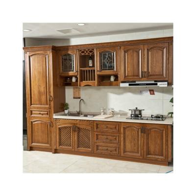 China Environmentally Friendly Polyurethane Kitchen Cabinet Wall Mounted Cabinet Modular Sideboard Solid Wood for sale