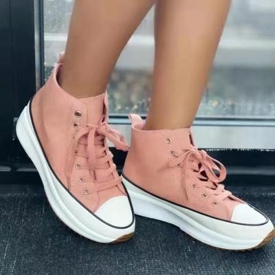 China Fashion Trend OEM Logo Casual Custom Assorted Colors Flat Canvas Shoes Lace Up Canvas Shoes Plus Size Casual Men Women Pantshoes for sale