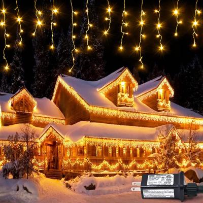 China Icicle Lights Warm White Waterfall Dripping Led Icicle Christmas Lights Wedding Building Wall Decoration for sale