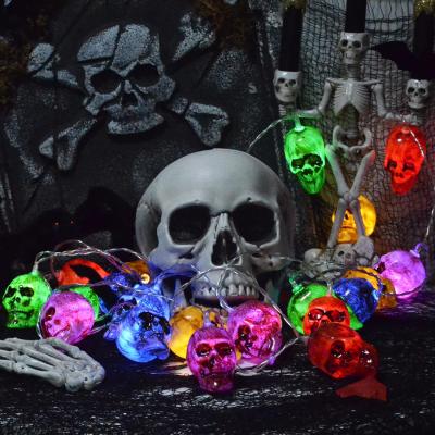 China Hallowmas Lights 8 Modes Fairy Lights with Remote Outdoor Waterproof 15ft Warm White Halloween Skeleton Lights for Indoor Halloween Party for sale