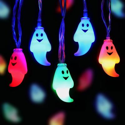 China 8 Modes 30 LED Ghost Halloween Colorful Indoor String Lights For Outdoor Party Porch Halloween Decorations for sale