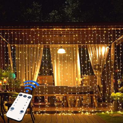 China Outdoor Curtain Light Decoration300 LED 8 Modes Curtain Icicle Led String Lights Garden Christmas Decorative Lights for sale