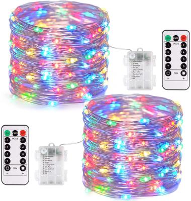 China Hot Sale 200 LED Battery String Light 2021 Outdoor Waterproof 2 Pack 8 Fairy Lights Fashion Battery Operated String Lights For Decoration for sale