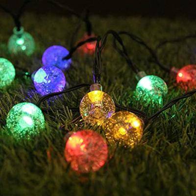 China String Light 30 Bulbs 6.5M 8 Patterns Effect Waterproof Christmas Garden Lights Outdoor Decor Around Solar Power Led String Light for sale