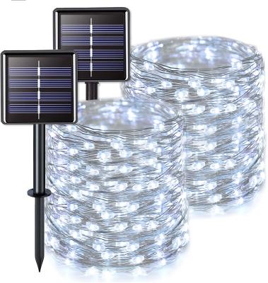 China String Light Waterproof Outdoor Solar Box 2 Bundles Each 33ft Copper Wire Led Light Solar Powered Fairy Lamp String Christmas String Lights for sale