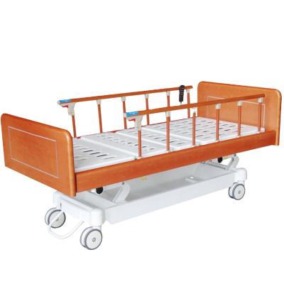 China Clinic YC-E3011K(I) Wooden Beds Electric Hospital Home Care Hospital Home Care Equipment Medical Patient Bed for sale