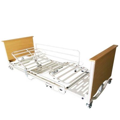 China Ward Nursing Equipment YC-E805 Manufactured MDF Wooden Board Used Electric Hospital Bed 5 Functions For Nursing Home Patient Beds for sale