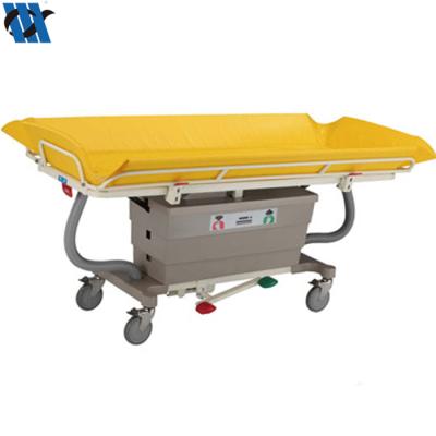 China Hospital Clinic BDE602 Hydraulic Shower Trolley For Patient Bath Medical Shower Bed For Disabled for sale