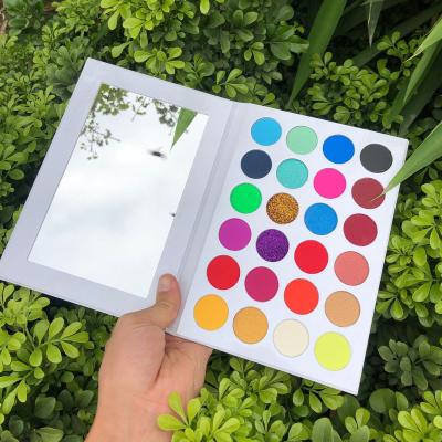 China 24 Colors Eyeshadow Palette Private Label Eyeshadow Palette Waterproof Custom Matte Shimmer Makeup Make Your Own Low Moq Packaging Rainbows for sale