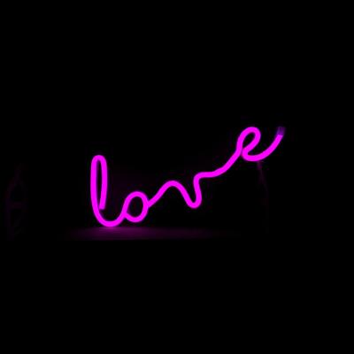 China 2020 Romantic Neon Lights Eco-Friendly Eco-Friendly Signs Home Decoration Love Neon Light Pink LED Neon Sign For Wedding Party Decor Baby Night Light for sale