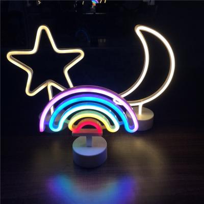 China 2018 residential new neon lamp rainbow fashion room night light home led neon lamp residential led neon lamp for sale