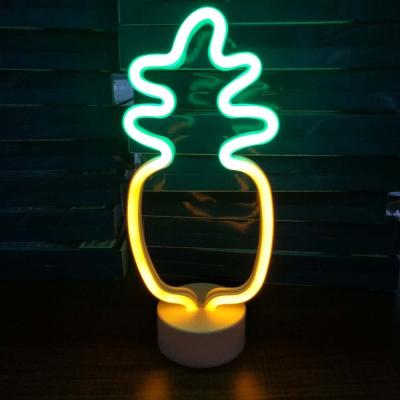 China 2018 Neon Light Strip ABS+Neon Strip Decorations 2018 Pineapple Neon 