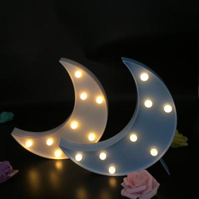 China Hot Sale Decoration Decoration Led Marquee Light Desk Night Light Moon Design Gift For Kids Room Light Indoor Dekoration for sale