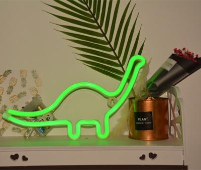 China PP Kids Gifts Dinosaur Night Light Battery Operated Led Neon Wall Lamp For Room Decoration Designer Led Light for sale