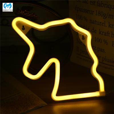 China 2018 strip+Hips base+battery box new animal head design christmas box lights festival decoration neon indoor neon decoration lights for sale