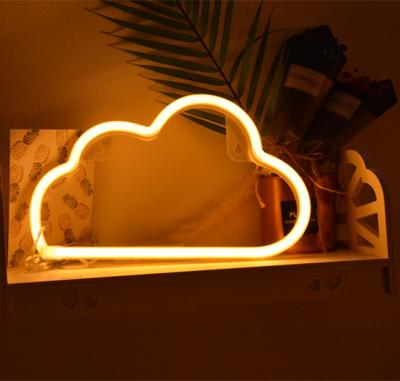 China 2020 wholesale hotel led neon lamp cloud shape night lamp wall lighting for home/room decoration for sale