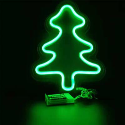 China Pet Blister Shell Pattern Led Neon Sign Room Christmas Decoration Christmas Tree Design for sale