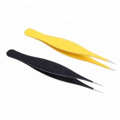 China Professional Custom Safety Grade Stainless Steel Eyebrow Extension Tweezers for sale