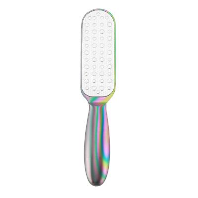 China Durable Rainbow Titanium Professional Double Sided Foot Backrest Callus Remover for sale