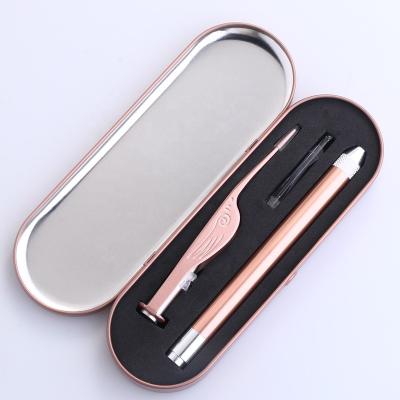 China Clean Your Ear Earpick Cleaning Kit For Humans Ear Cleaner Led Flashlight Earpick With Magnification (Rose Gold) for sale