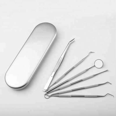 China Stainless Steel Hygienic Non-slip Surgical Dental Instruments Dental Hygiene Tool Kit for sale