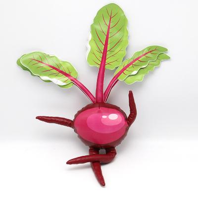 China LOW MOQ Soft Custom Environmental Friendly Cloth Pushie Fresh Beet With Leaf Beets Cute Rpet Plush Toy With Plastic Frame Arms for sale