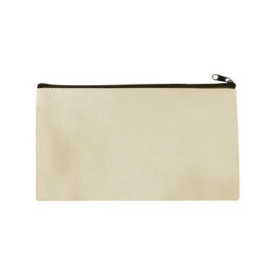 China Useful Canvas Fashion With Logo Eco Canvas Makeup Bags Custom Plain Cotton Zipper Pouch Cosmetic Bag for sale