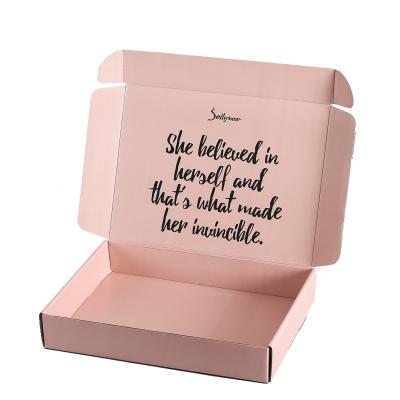 China Recyclable Custom Logo Announcement Box Pink Color Baby Clothing Shoes Packaging Large Cardboard Cardboard Corrugated Packaging Paper Shipping Boxes for sale