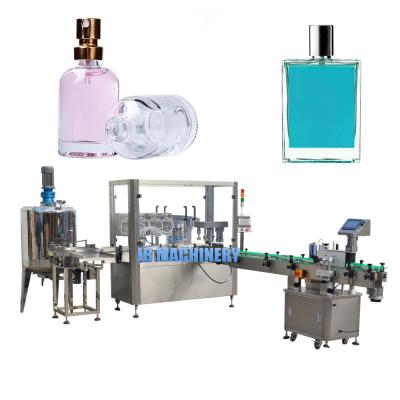 China CLOTHING Automatic Four Heads Glass Bottle Perfume Spray Rotary Filling Capping Machine for sale