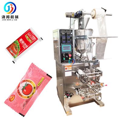 China Automatic CLOTHING Ketchup Back Sealing Oil Sachet Tomato Sauce Chili Sauce Honey Paste Packaging Machine for sale