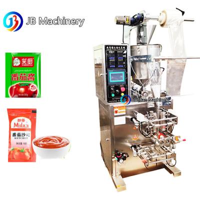 China Automatic GARMENT Tomato Sauce Mayonnaise Jam Chocolate Cream Ketchup Honey Liquid Filling And Sealing Packing Machine for sale