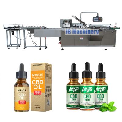 China JIAOBAN Chemical Machinery JB-WZ80 CBD Oil Tincture Bottle Horizontal Cartoning Packaging Machine for sale