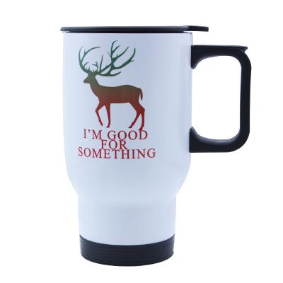 China Sublimation 14oz Travel Mug Stainless Blank Travel Mug Viable For Dye Sublimation Heat Press for sale