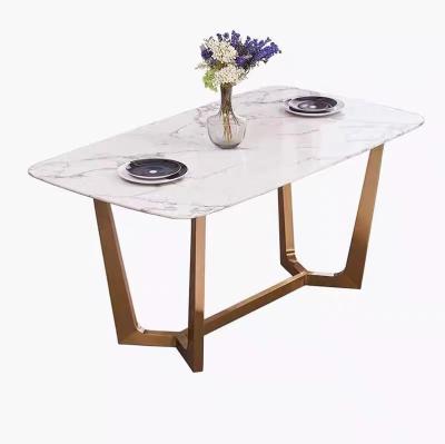 China Hot New Product Luxury Rectangle Extendable Extending Dining Marble Table for sale