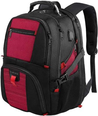 China Extra Large 50L Anti Theft Backpack With USB Charging Port , TSA Friendly Business School Bookbags Fit 17 Inch Laptop for sale