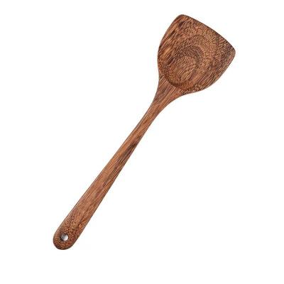 China Sustainable Premium Wooden Handle Cooking Spatula Spoon Handmade By Natural Teak Kitchen Wooden Spatula Set for sale