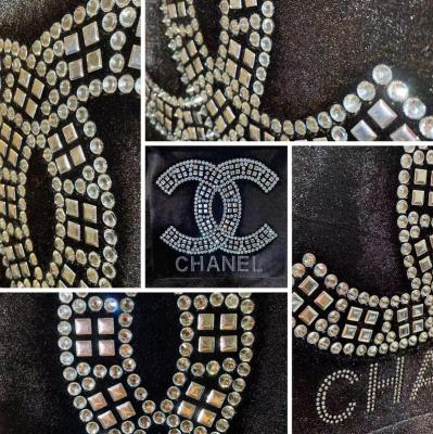 China Flatback Hot Fix Custom Rhinestone Transfer Applique For Clothing for sale