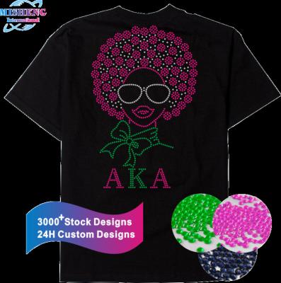 China Flatback AKA Rhinestone Heat Transfer Stickers Pretty On Fleek Wholesale For T Shirts for sale