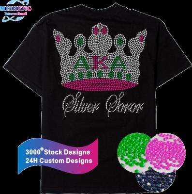 China Flatback Iron On AKA The Sorority Heat Transfer Design Rhinestone Pattern for sale