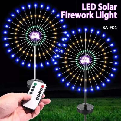 China Landscape Outdoor LED Solar Firework Light DIY Waterproof For Yard Lawn for sale