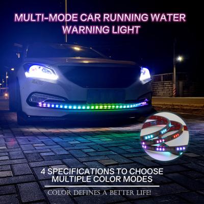 China 12-24V Car Front Grille LED RGB Daytime Running Lights Strip Colorful Lamp for sale